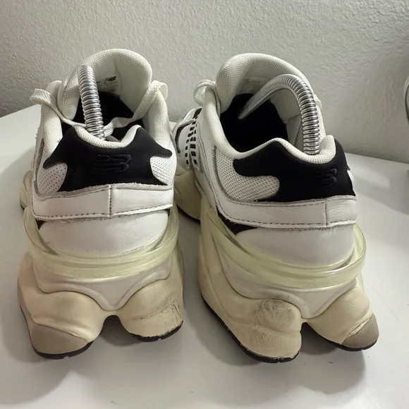 New Balance 9060White and Black Athletic Shoes - Picture 4 of 9